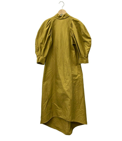 美品 半袖ワンピース パフスリーブワンピース レディース cygne