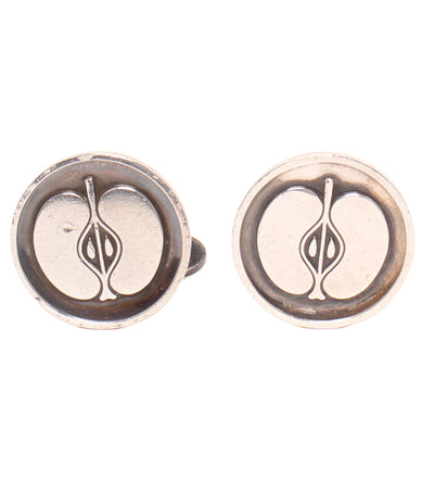 Georg Jensen カフス SV925 111 アップル柄 リンゴ柄 メンズ ジョージジェンセン
