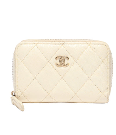 CHANEL コインケース ゴールド金具 キャビアスキン マトラッセ 27番台 ココマーク レディース シャネル