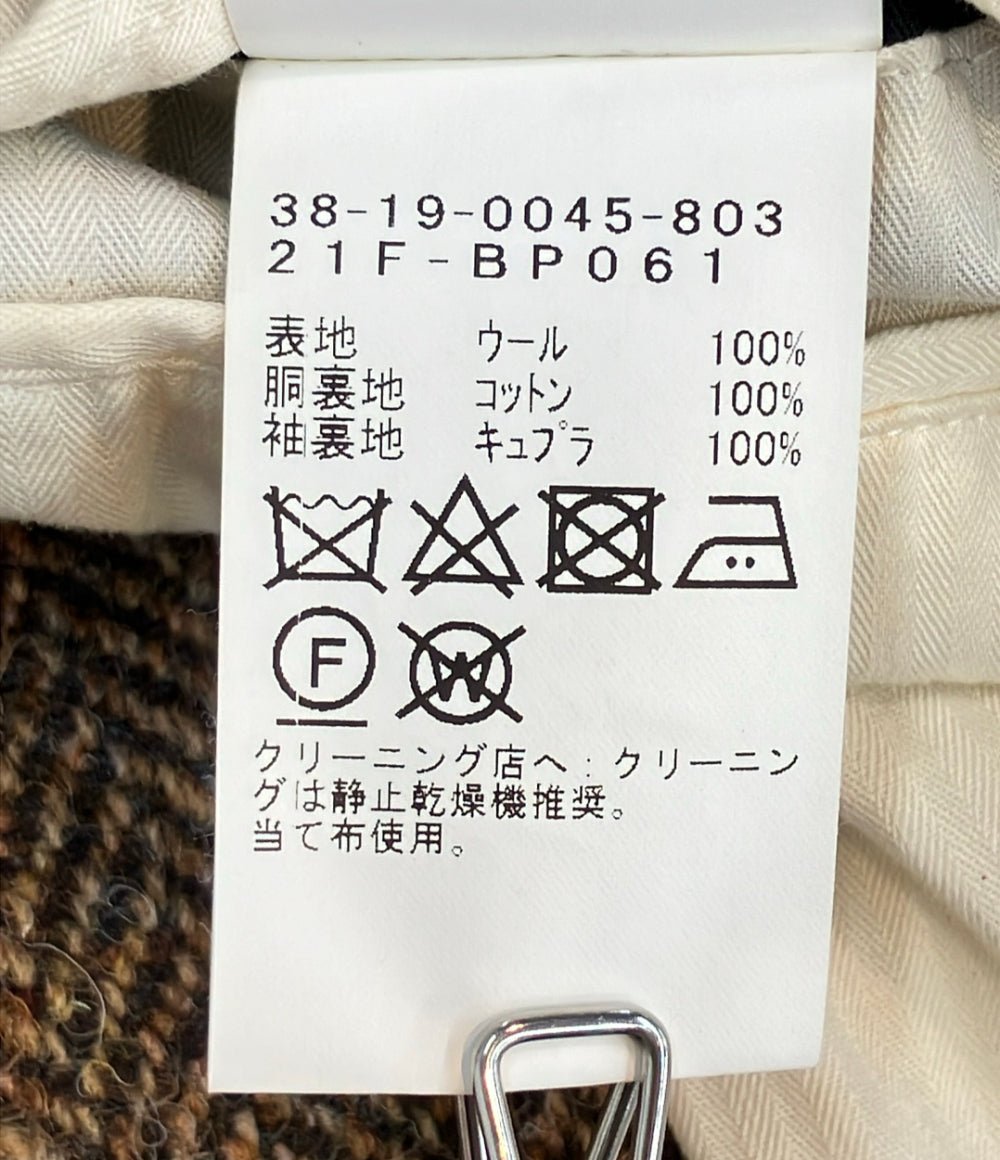 BEAMS PLUS ハリスツイード バルカラー コート メンズ SIZE XL ビームスプラス