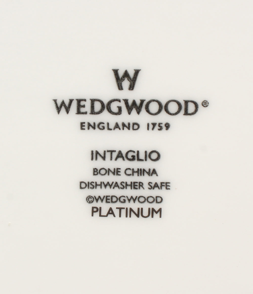 美品 WEDGWOOD ダイヤディッシュ 皿 22cm インタグリオ プラチナ ウエッジウッド