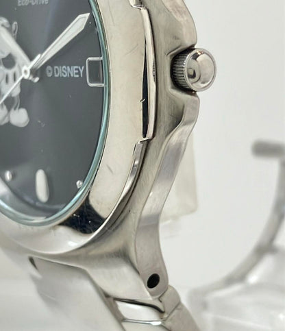 CITIZEN 腕時計 ディズニー ミッキーマウス ソーラー ブラック E111-K16750 メンズ シチズン