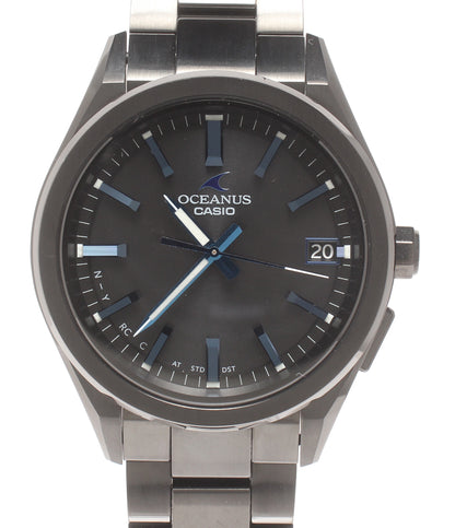 美品 CASIO 腕時計 オシアナス OCEANUS ソーラー ブラック OCW-T200 メンズ カシオ