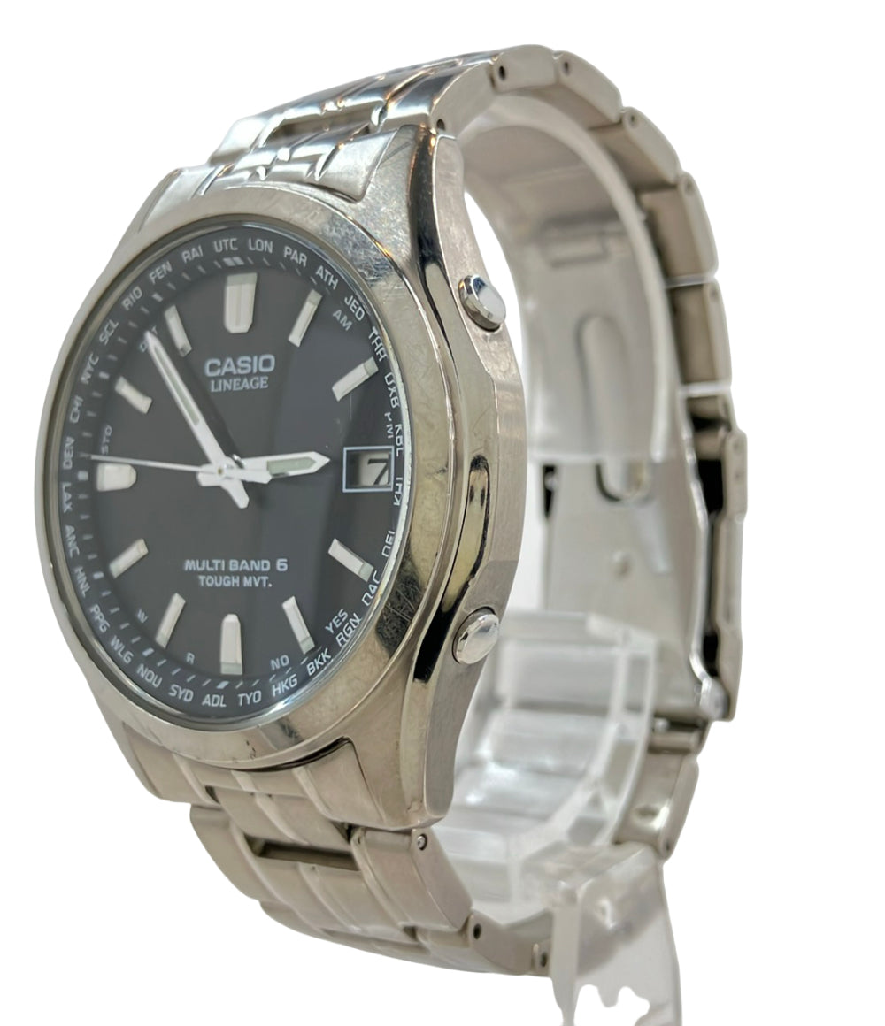 CASIO 腕時計 リニエージ ソーラー ブラック LIW-T100T メンズ カシオ