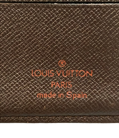 訳あり LOUIS VUITTON 二つ折り財布 ポルトフォイユ マルコ ダミエ エベヌ N61675 メンズ ルイ・ヴィトン