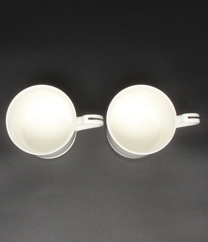 美品 Tiffany & Co. マグカップ 2点セット ペア プラチナブルーバンド ティファニー