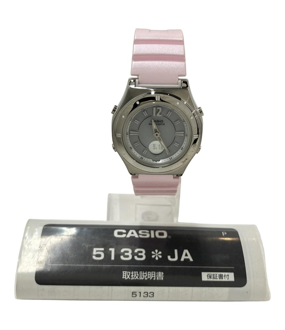 カシオ 腕時計 wave ceptor ソーラー ホワイト LWA-M142 レディース CASIO