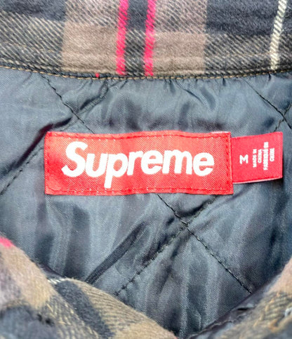 シュプリーム キルテッド フランネルシャツ 中綿 メンズ SIZE M Supreme