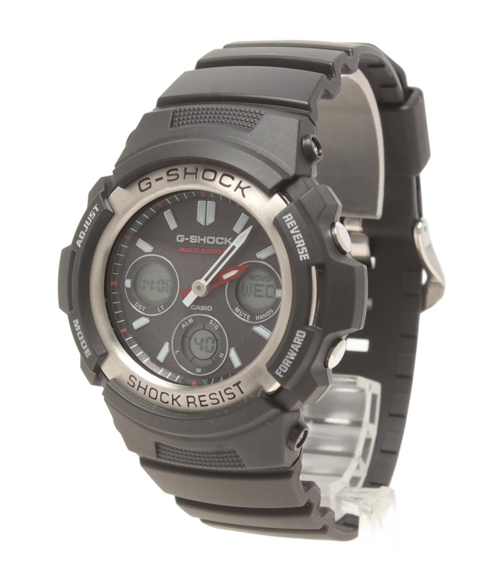 美品 CASIO 腕時計 G-SHOCK ソーラー AWG-M100-1AJF メンズ カシオ