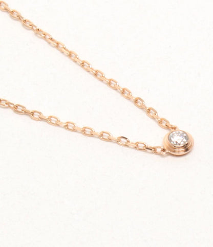 美品 Cartier ネックレス K18 ダムール 1P ダイヤ レディース カルティエ
