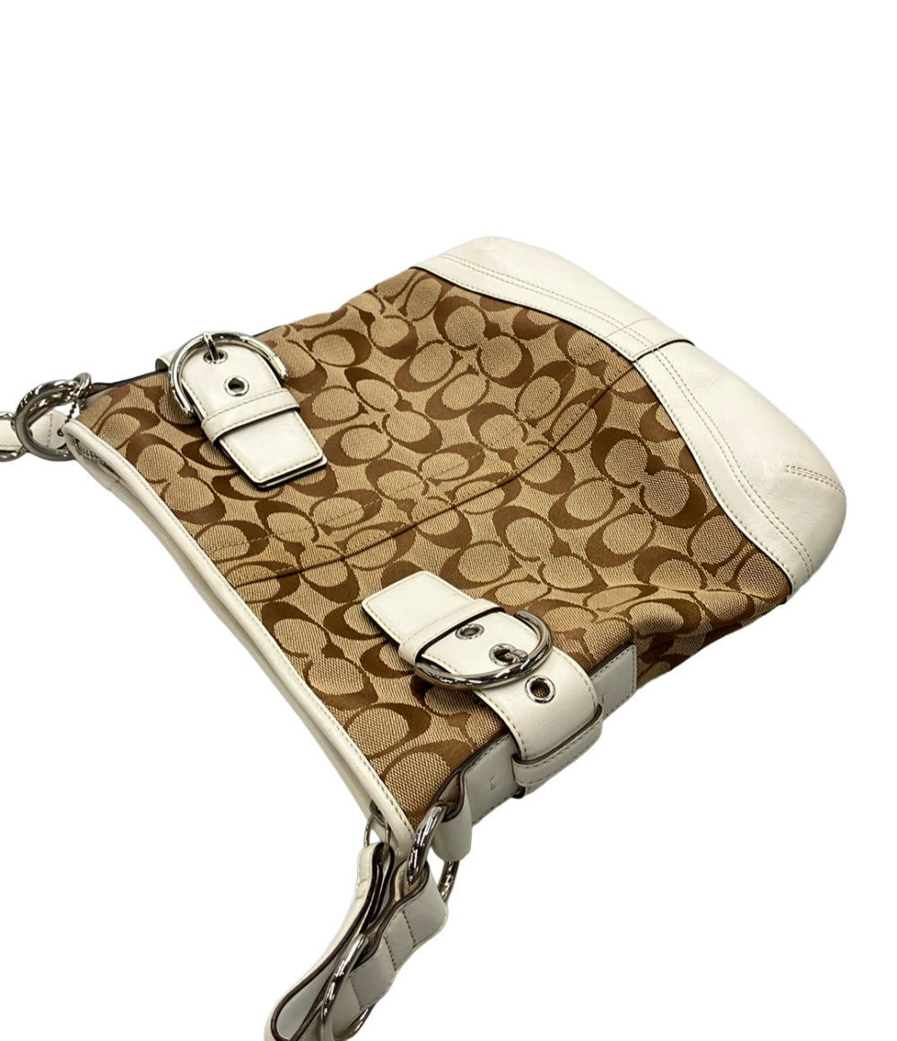 美品 COACH ショルダーバッグ 斜め掛け シグネチャー 3574 レディース コーチ