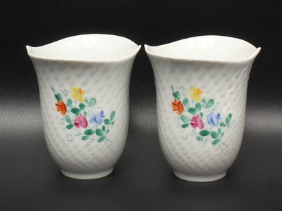 マイセン フリーカップ タンブラー 2点セット ペア 波の戯れ スイートピー Meissen