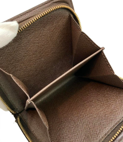 LOUIS VUITTON 二つ折り財布 コンパクトジップ ダミエ N61668 レディース メンズ ルイ・ヴィトン