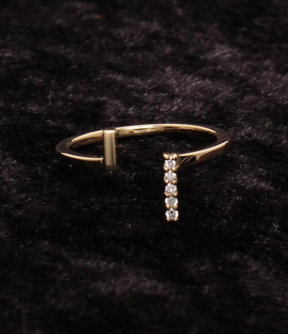美品 エテ リング 指輪 K18 ダイヤ 0.02ct レディース SIZE 5号 ete  