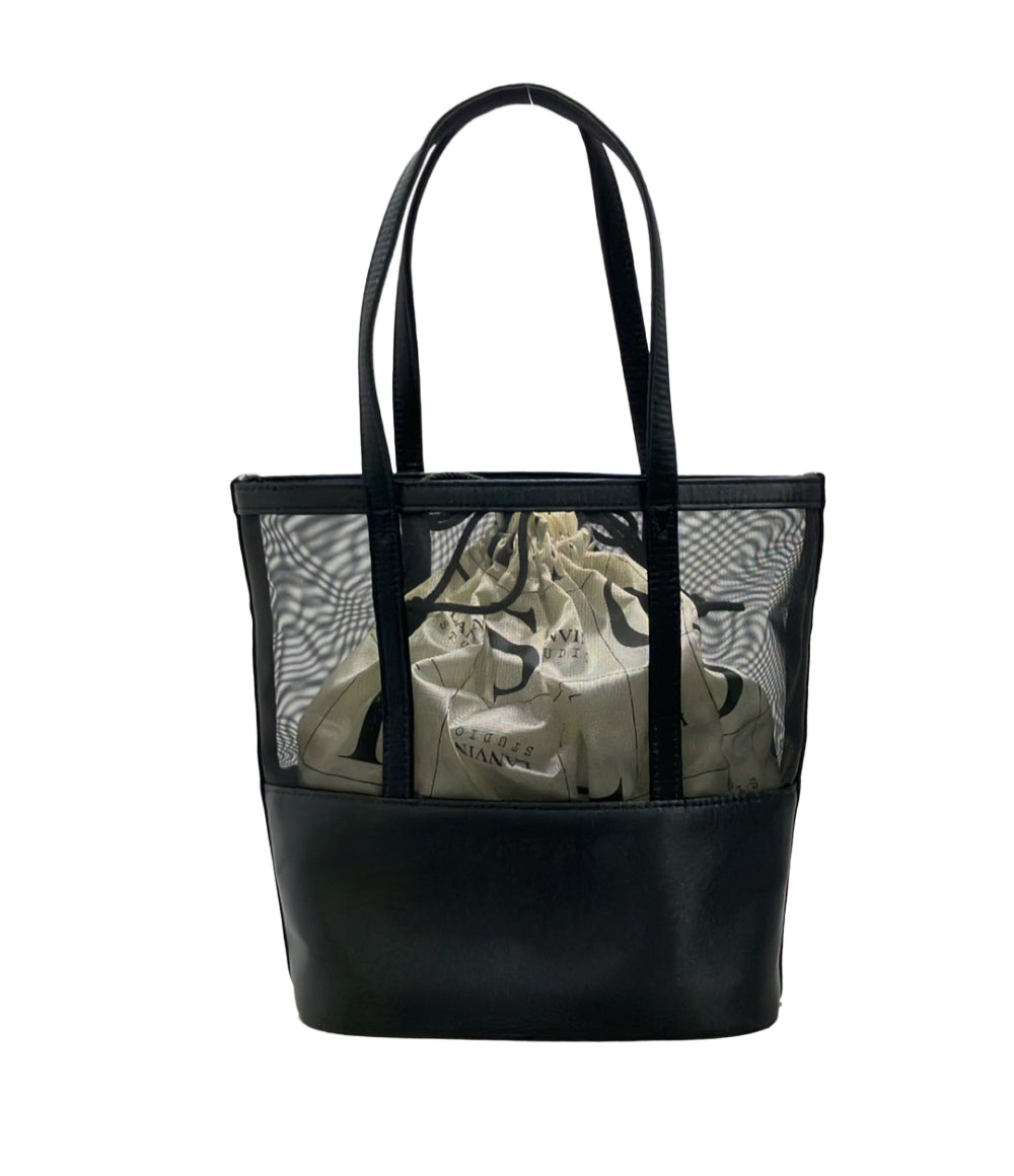 美品 LANVIN ショルダーバッグ ハンドバッグ 肩掛け メッシュ レディース ランバン