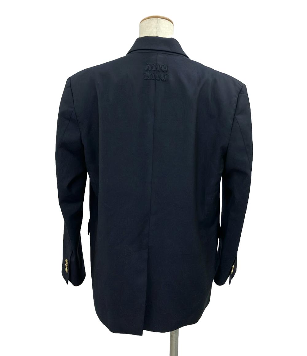 ミュウ ミュウ テーラードジャケット レディース ブレザー エンボスロゴ SIZE 38 (S)  2023 269 MH1859Miu Miu