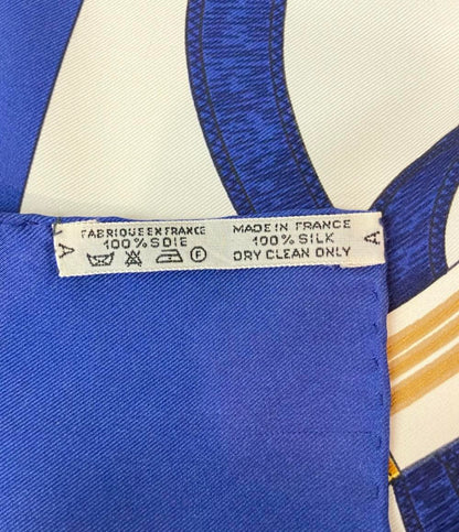 美品 エルメス スカーフ カレ90 シルク100% 黄金の拍車 Eperon d'Or レディース HERMES