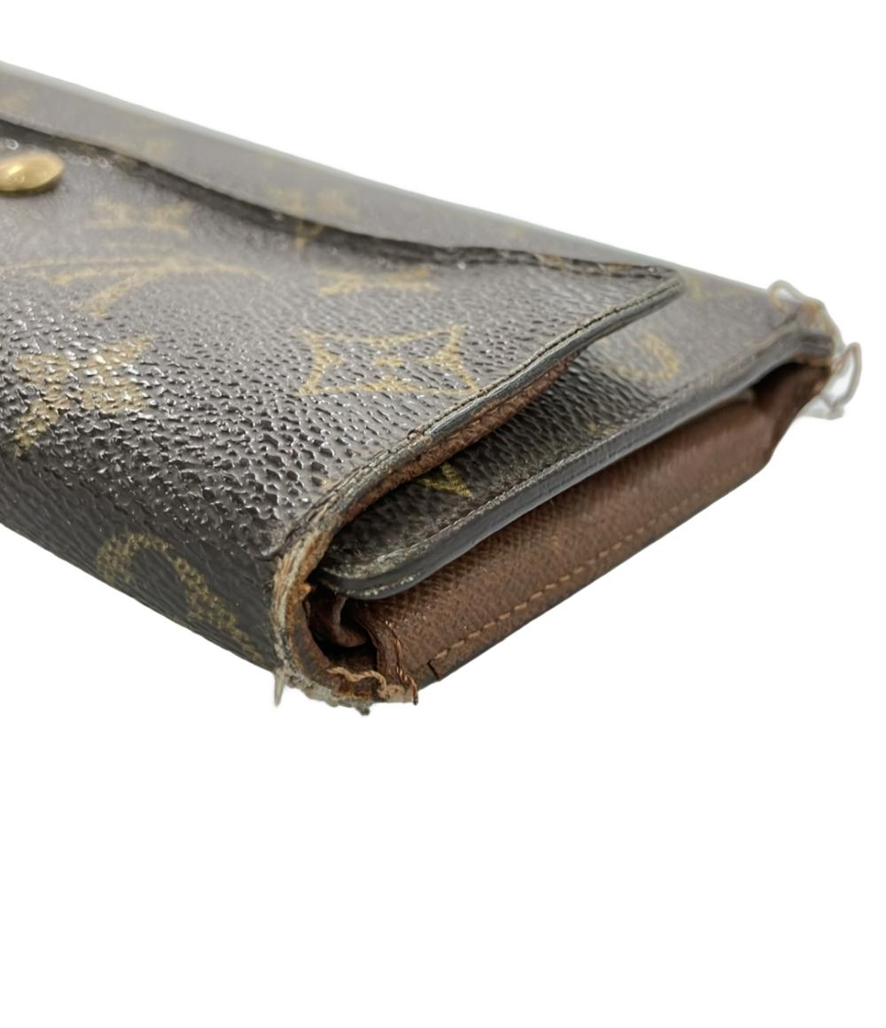 訳あり LOUIS VUITTON 三つ折り長財布 モノグラム M61217 ユニセックス ルイ・ヴィトン