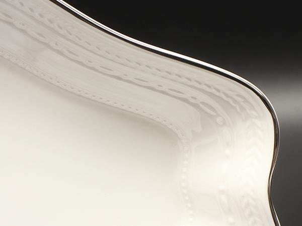 美品 WEDGWOOD ダイヤディッシュ 皿 22cm インタグリオ プラチナ ウエッジウッド