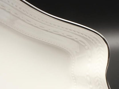 美品 WEDGWOOD ダイヤディッシュ 皿 22cm インタグリオ プラチナ ウエッジウッド