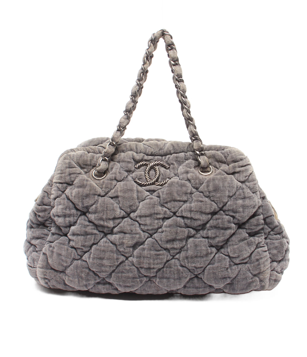 訳あり CHANEL チェーントートバッグ シルバー金具 バブルキルト 2番台 レディース シャネル