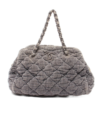 訳あり CHANEL チェーントートバッグ シルバー金具 バブルキルト 2番台 レディース シャネル