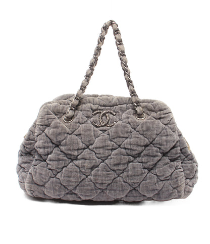 訳あり CHANEL チェーントートバッグ シルバー金具 バブルキルト 2番台 レディース シャネル