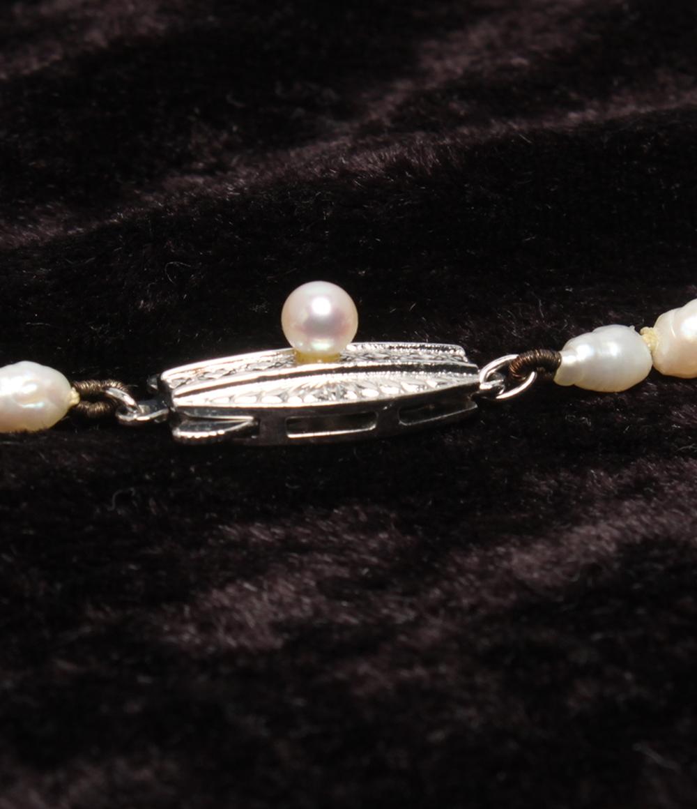 ロングネックレス SV 淡水パール レディース