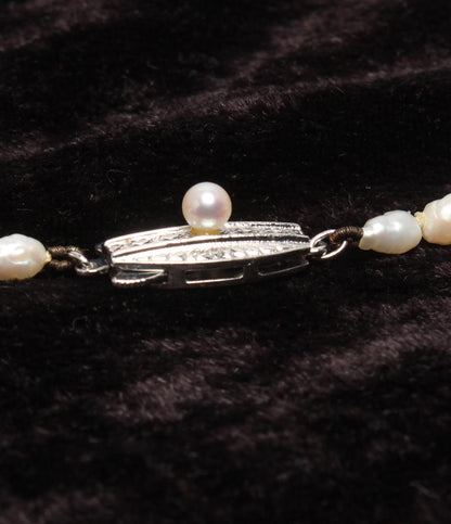 ロングネックレス SV 淡水パール レディース