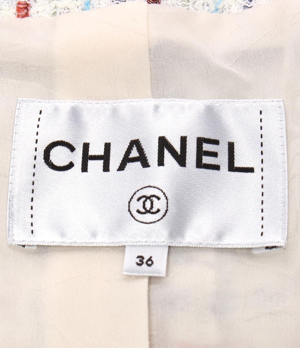 シャネル ノーカラーツイードジャケット P58330V44229 レディース SIZE 36 (S) CHANEL