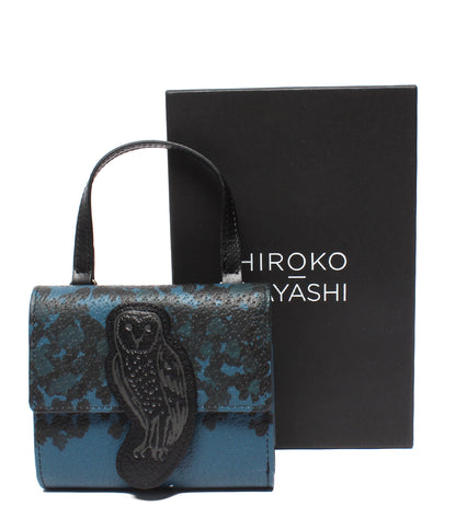美品 HIROKO HAYASHI 二つ折り財布  ハンドル付き財布 夜の森の守り神 GUFO グーフォ レディース ヒロコハヤシ