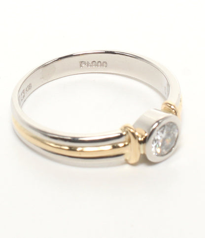 美品 NINA RICCI リング 指輪 K18 Pt900 ダイヤ 0.25ct レディース SIZE 9号 ニナリッチ