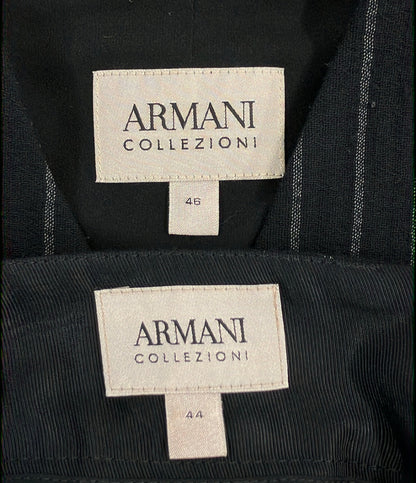 ARMANI COLLEZIONI ノーカラージャケット スカートスーツセットアップ ZMG13T ZM107 レディース SIZE 44 アルマーニコレッツォーニ