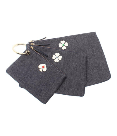 美品 Kate Spade ポーチ ３連 セット レディース ケイトスペード