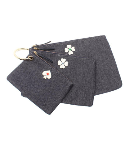 美品 Kate Spade ポーチ ３連 セット レディース ケイトスペード
