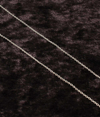 美品 ヨンドシー ネックレス SV ダイヤ ピンクトルマリン ハートモチーフ レディース 4℃