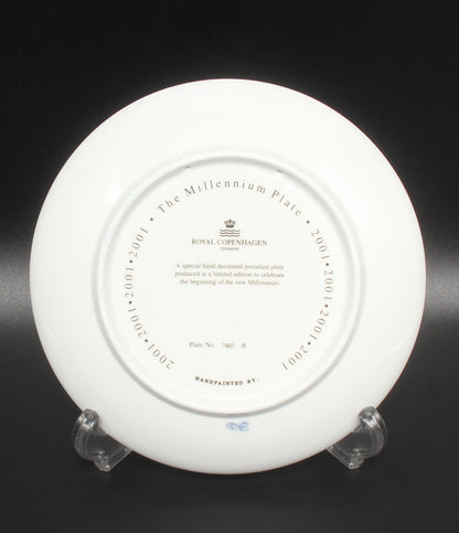 美品 Royal Copenhagen ミレニアムプレート 飾り皿 18cm 2001 ロイヤルコペンハーゲン