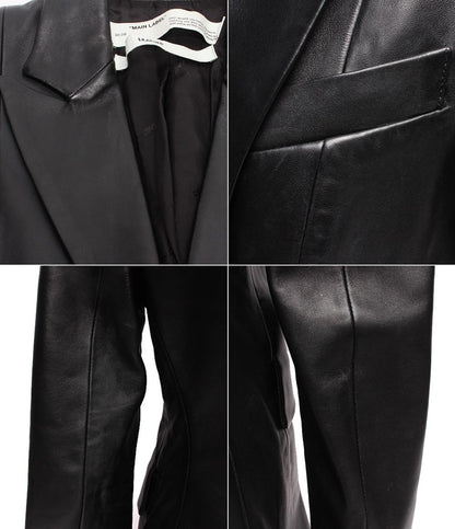 オフホワイト レザージャケット ペインティング パッチ ブレザー OWJA023F19986050 レディース SIZE 40 (M) OFF-WHITE