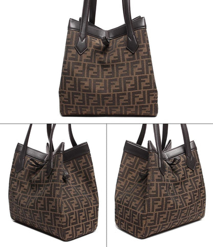 フェンディ ショルダーバッグ 巾着型 ゴールド金具 Fendi Origami ミディアム FFモチーフ ジャカードファブリック ズッカ 8BH414AFPMF1GL7 レディース