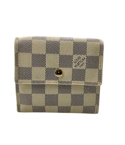 LOUIS VUITTON ダブルホック 二つ折り財布 ポルトフォイユ エリーズ ダミエ アズール N61733 レディース ルイ・ヴィトン
