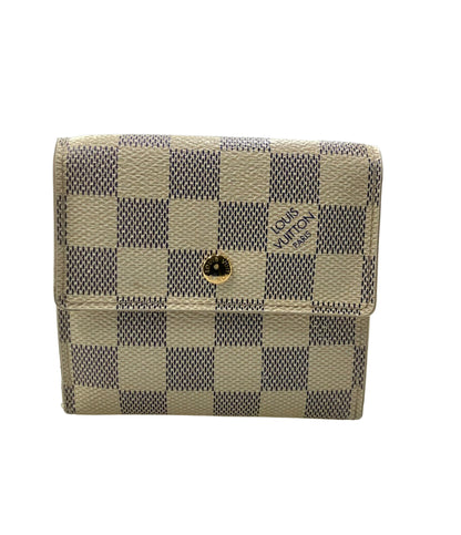 LOUIS VUITTON ダブルホック 二つ折り財布 ポルトフォイユ エリーズ ダミエ アズール N61733 レディース ルイ・ヴィトン