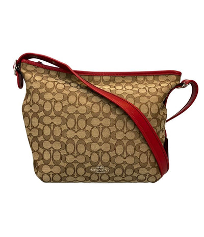美品 COACH ショルダーバッグ 斜め掛け シグネチャー レディース コーチ