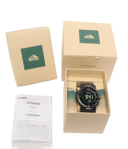 美品 CASIO 腕時計 クライマーライン 電波ソーラー プロトレック PRO TREK ソーラー PRW-35Y-1BJF メンズ カシオ