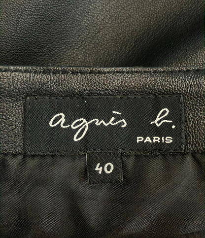 agnes b. シープレザー スカート レディース SIZE 40 アニエスベー