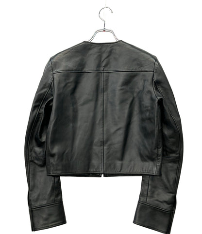 BOSS レザージャケット ノーカラー レディース SIZE DE34 (S) ボス