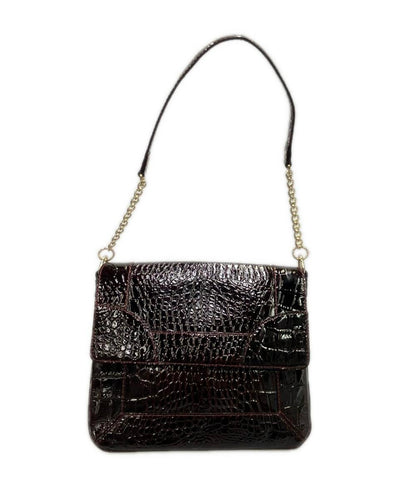 美品 Kate Spade ショルダーバッグ チェーン 肩掛け クロコ レディース ケイトスペード
