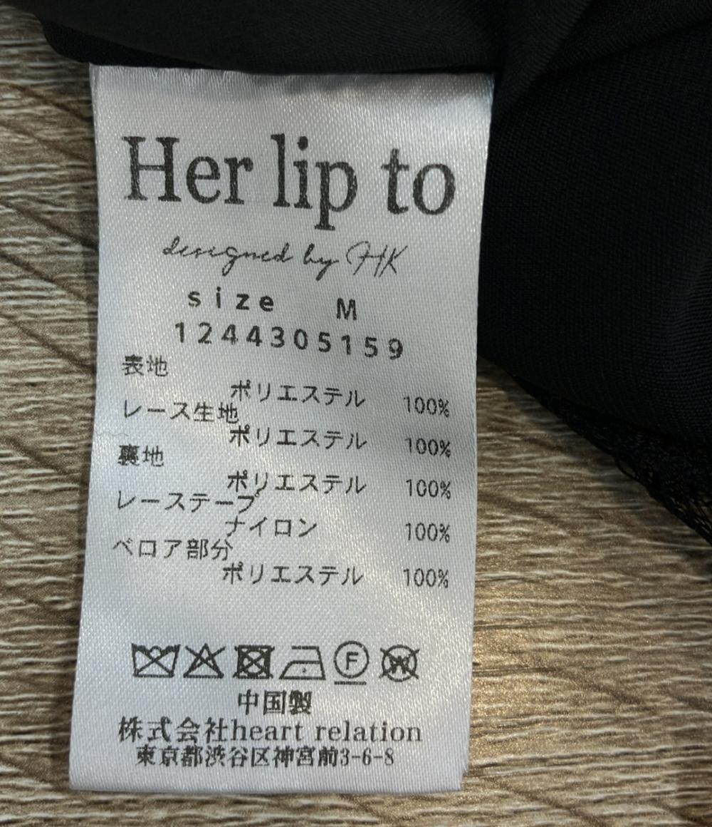 Her lip to 長袖ワンピース  Social Lace Flare Dress 1244305159 レディース SIZE M ハーリップトゥ