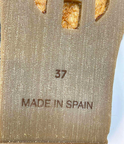 HERMES フラットシューズ アンクルストラップ エスパドリーユ レディース SIZE 37 (24cm) エルメス