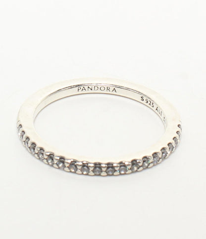 美品 PANDORA リング 指輪 SV925 ハーフエタニティ レディース SIZE 10号 パンドラ