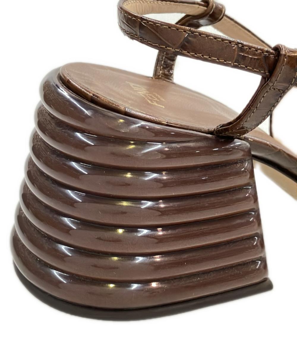 フェンディ サンダル パンプス クロコダイル柄 レディース SIZE 37 (L) FENDI